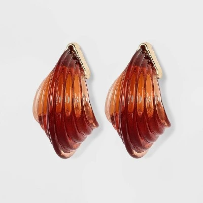 Ridged Hoop Earrings - A New Day™ Green 6 Ridged Hoop Earrings - A New Day™ Green - Image 4