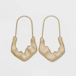 Molten Hammered Hoop Earrings - A New Day™ Gold -A New Day popular shop unnamed file 920