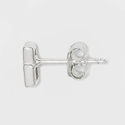 Sterling Silver Cubic Zirconia Multi Shape Stud Earring Set 3pc - A New Day™ Metallic Silver 4 Sterling Silver Cubic Zirconia Multi Shape Stud Earring Set 3pc - A New Day™ Metallic Silver - Image 2