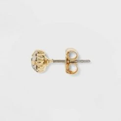 Pearl Studs and Gem Crawler Earring Set 8pc - A New Day™ Gold