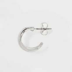 Small Hoop Trio Earrings - A New Day™ Silver