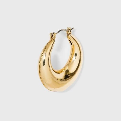 Thick Metal Hoop Earrings - A New Day™ Gold 3 Thick Metal Hoop Earrings - A New Day™ Gold