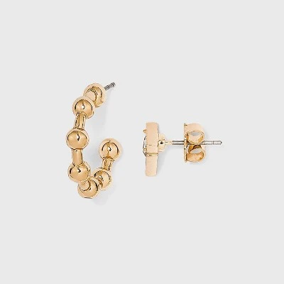 Stud and Ball Hoop Trio Earrings - A New Day™ Gold 3 Stud and Ball Hoop Trio Earrings - A New Day™ Gold