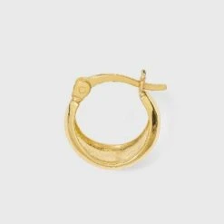 Sterling Silver Tapered Hoop Earrings - A New Day™ Gold