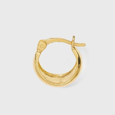 Sterling Silver Tapered Hoop Earrings - A New Day™ Gold 3 Sterling Silver Tapered Hoop Earrings - A New Day™ Gold